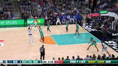 [Highlight] Luka hits the step-back 3PT over Collins to give himself 30 PTS in the first half (5/5 from 3PT)