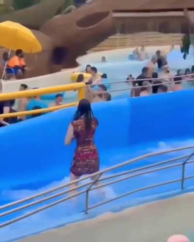Aqua at the water park.