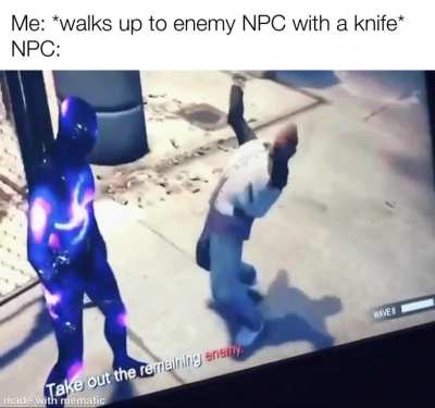 Calm down I haven&rsquo;t stabbed you yet