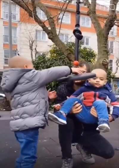 to put the kid on the swing