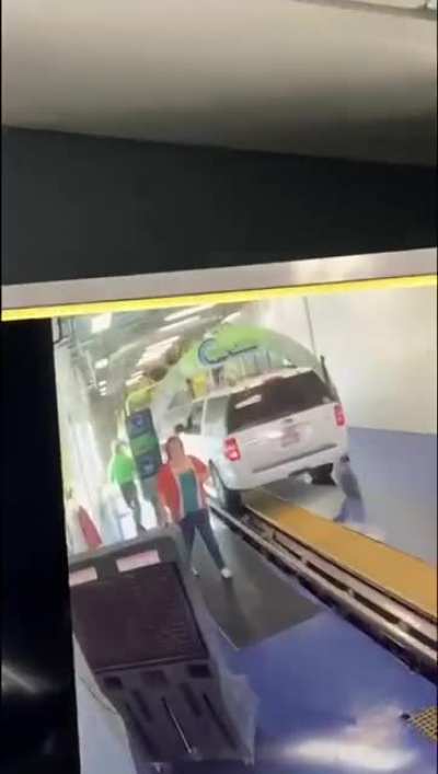 My cousin stopped a car accident from occuring after idiot leaves her car with the husband inside. She claims she didn't know how to put the car in neutral...