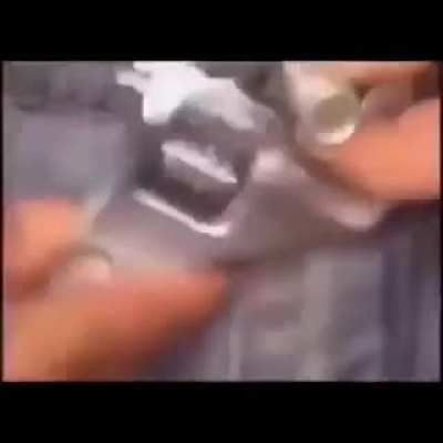 Use the zippers next time, dimwit!
