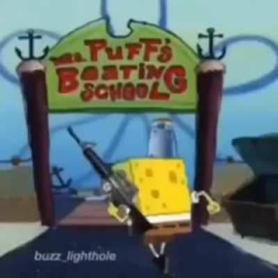Sponge-bob goes to boating school