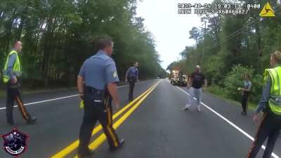 Jersey man confronts cops for a meatball sandwich after crashing his Corvette