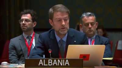 Albania&rsquo;s Permanent Representative to the UN absolutely wrecks Russia in front of a full room.