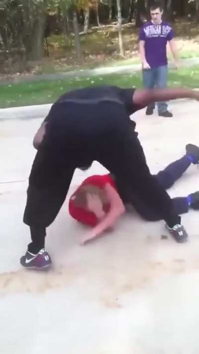 Slammed onto concrete