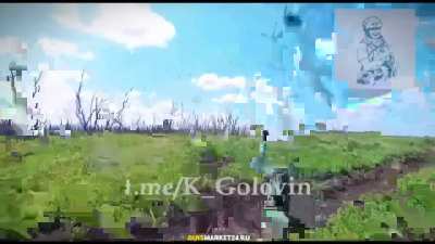 Russian soldier targeted by an FPV drone