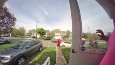 Pizza delivery man ending the police chase