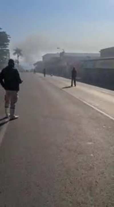 South Africa is a warzone today as protesters riot and loot property over the ex president Jacob Zuma being sentenced to prison. I live 2 minutes from this.