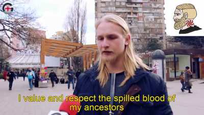 Georgian man giving opinions on race-mixing