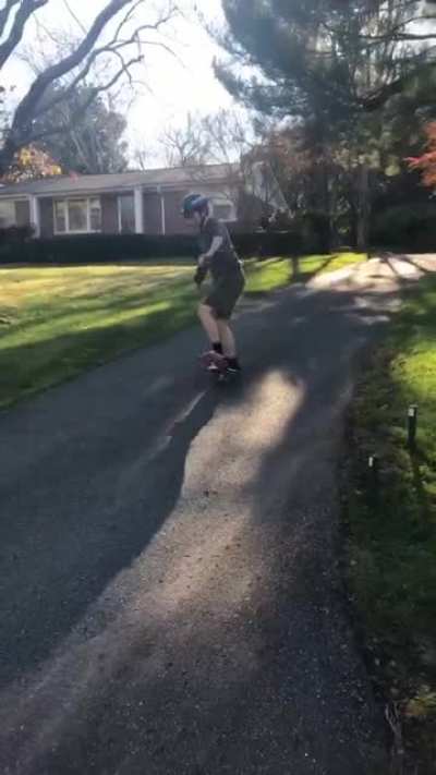 On my cousin&rsquo;s skateboard