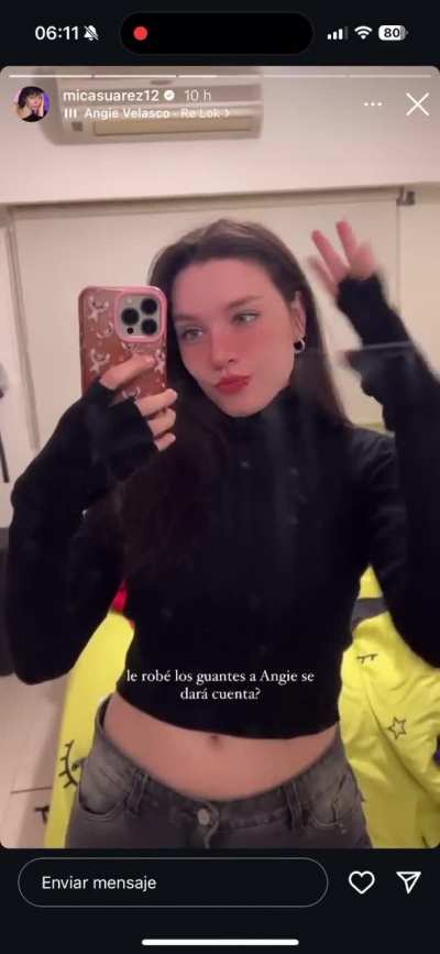 El ombligo de mica Su&aacute;rez no puede ser m&aacute;s lindo😍