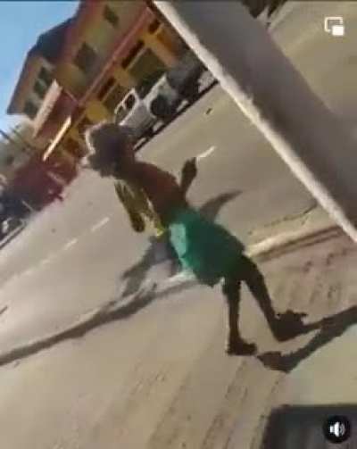 Woman steals ice cream and gets hit by a bus