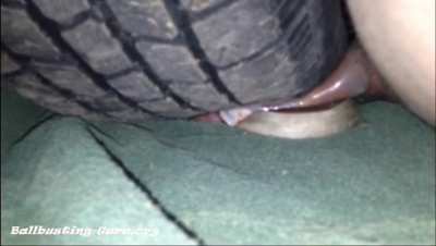 ❗❗TOO BRUTAL, DON'T CLICK ON THIS UNLESS YOU CAN HANDLE DISTURBING STUFF ❗❗ She runs his cock over with her car.