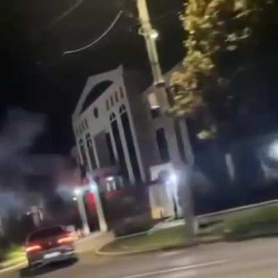 Russia&rsquo;s embassy is taking fire in Moldova. Unknown suspects attacked it with fireworks