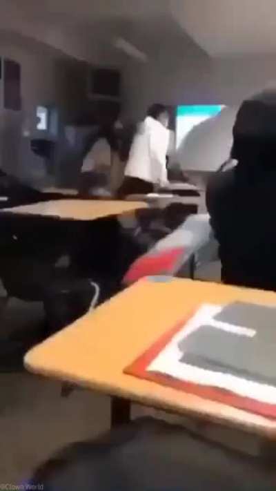 That's what you get for hitting your teacher.