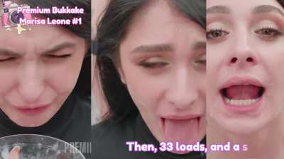 Watching a girl's first bukkake, struggling and then smiling, makes me so wet.
