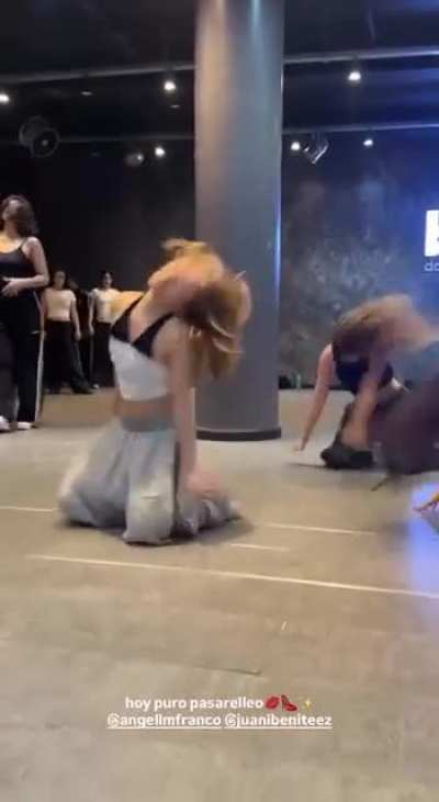 Cande and Julietta in dance class