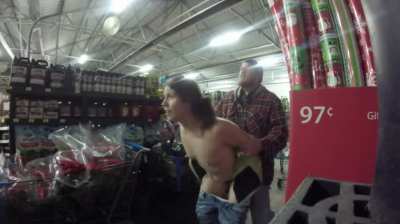 Risky Sex In Walmart Behind A Shelf