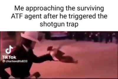 huh, he fell funny