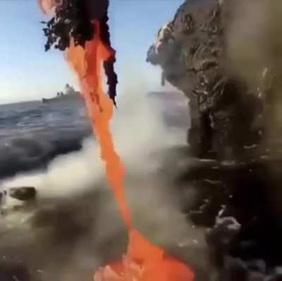 Lava hitting the ocean creates deadly fumes called Laze.