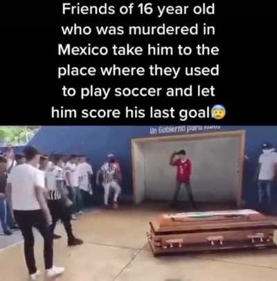 Wholesome friend group getting their friend that last W
