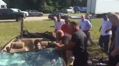 &ldquo;I was just reaching in the glove box and then... oh shit&rdquo;