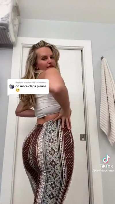 She can clap that booty in flare pants!