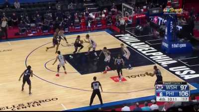 [Highlight] Tobias Harris cuts through the defense with a eurostep to give him 35