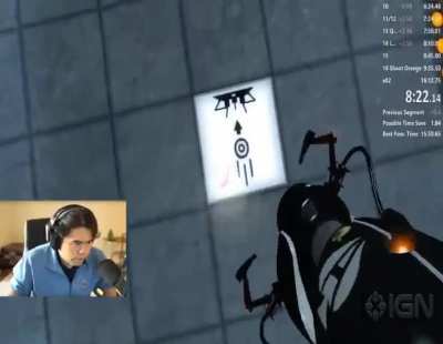Hikaru attempts a Portal speedrun: