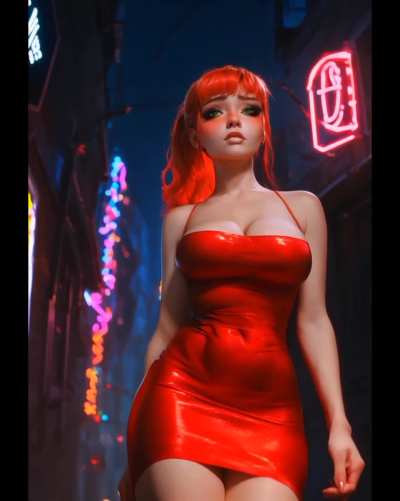 Redhead walking