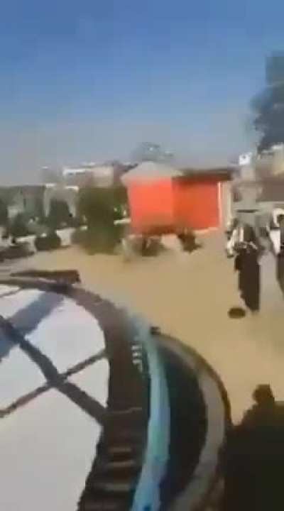Taliban have now made their way to the trampoline.. laughter ensues, wow.