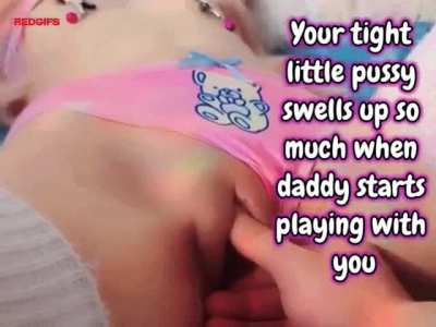 Say "please, daddy" in your language, dada's gonna give you rubbies and cummies...