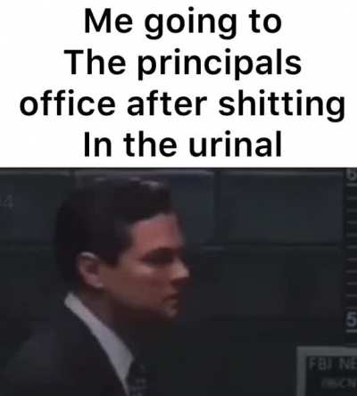 Shit in the urinal