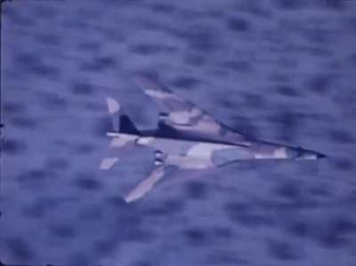 Early Rockwell B-1A hugging the ground