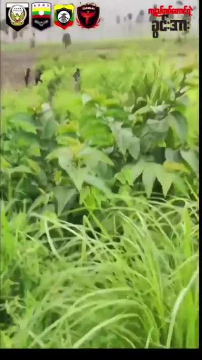 1008 SSRY Eagle Force Clearing out Stragglers during the capture of a Junta Camp on the Shan State-Kayah State Border (Myanmar/Burma) [uploaded on January 3rd; recording date unknown]