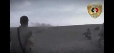 Iraqi Emergency response division soldiers blowing up ISIS fighters by bullets and grenades in Anbar desert.
