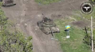 The unit of the 47 OMBr attack UAV company destroying a T-90 Russian tank.