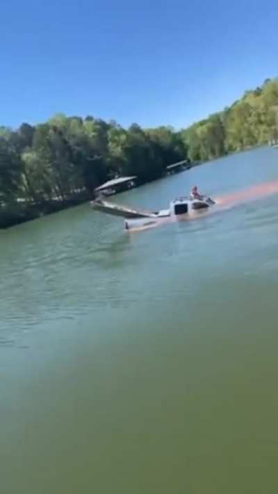 Idiot in the water