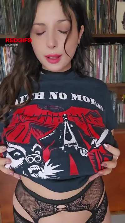 Can I drop my big goth tits in your face?
