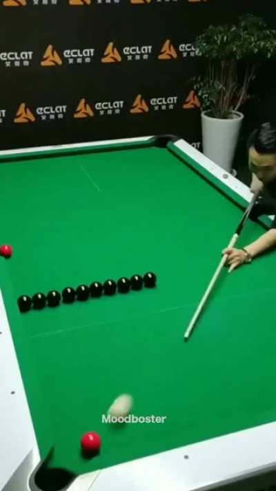 Impressive billiard skills