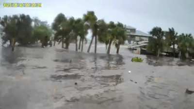 Before and after hurricane idalia in Florida, USA - August 30, 2023