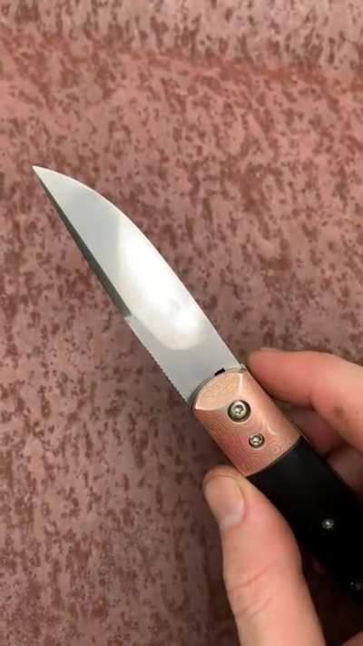 My first lever lock switchblade! I&rsquo;m super pumped about how it turned out. I plan on slimming down the design on future models. Let me know what you think of it:)