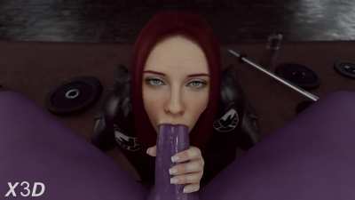 Black Widow sucking dick (X3D) [Marvel]