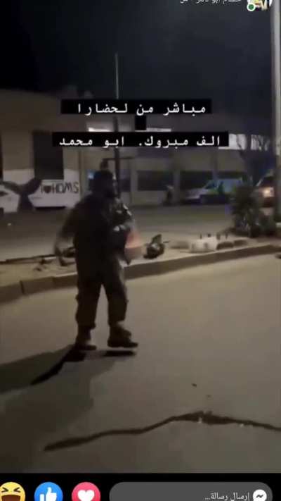 Celebrations by throwing grenades in "Alawite neighbourhoods" as cameraman says