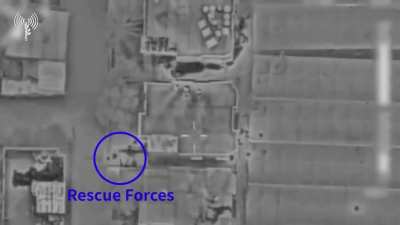 The Israeli Army releases first footage of last night&rsquo;s operation in Rafah during which 2 hostages were freed.