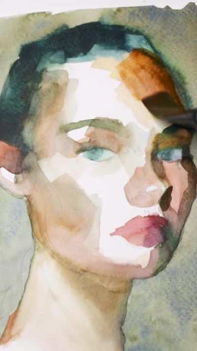 Watercolour portrait