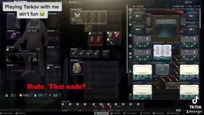 Got my friends with the Tarkov grenade soundboard today.. (sorry for my ugly laugh)