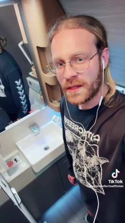 Boring airplane toilet engineering with a twist