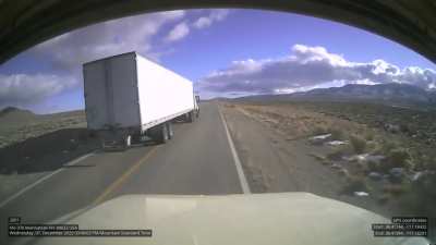 Near head on collision. looking for help getting this driver off the road.